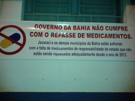 Jacaraci: Secretaria de Saúde cobra do governo da Bahia repasse de medicamentos