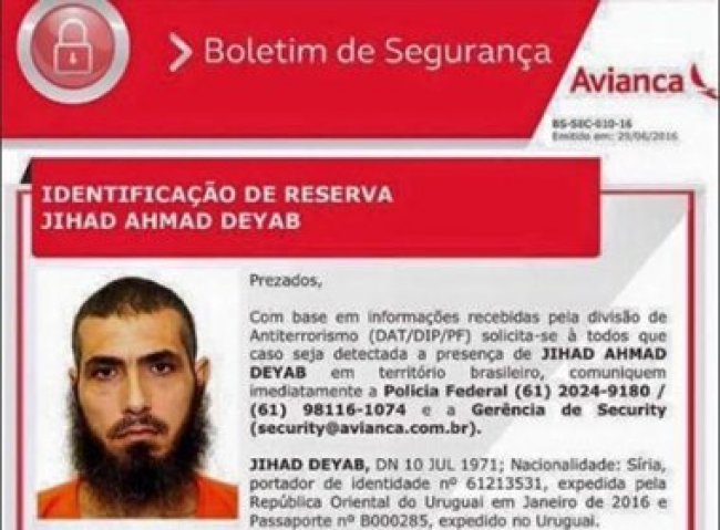 Avianca emite alerta sobre possível terrorista no Brasil; PF vai se manifestar na segunda
