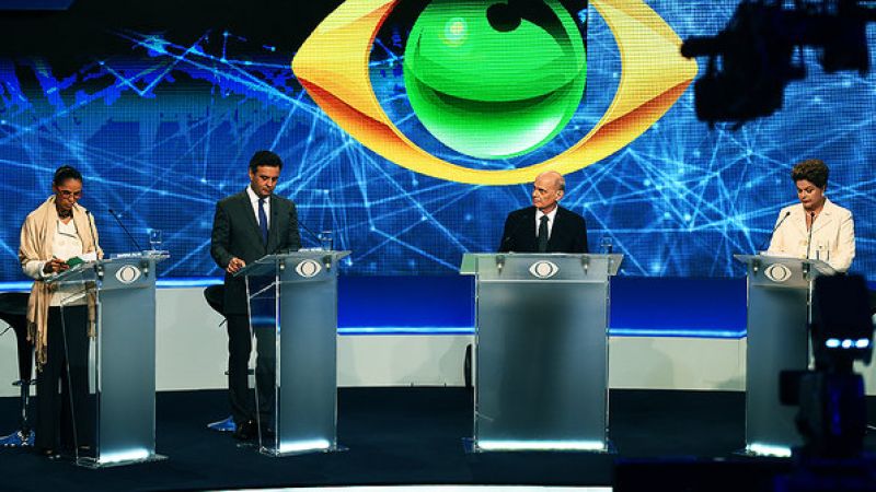 Debate político com candidatos a presidente na Band 26/08 eleições 2014