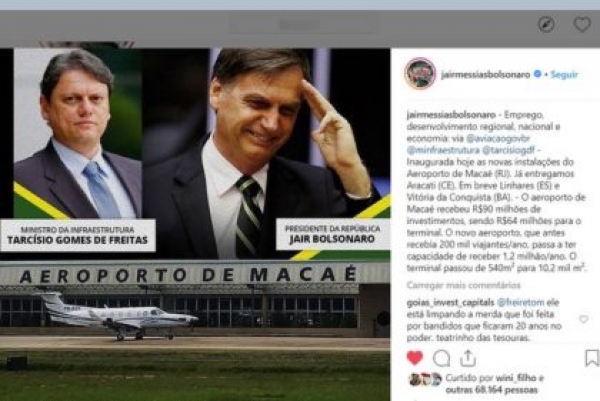 Aeroporto Glauber Rocha: Bolsonaro sinaliza inauguração, mas ainda não anunciou a data em Vitória da Conquista