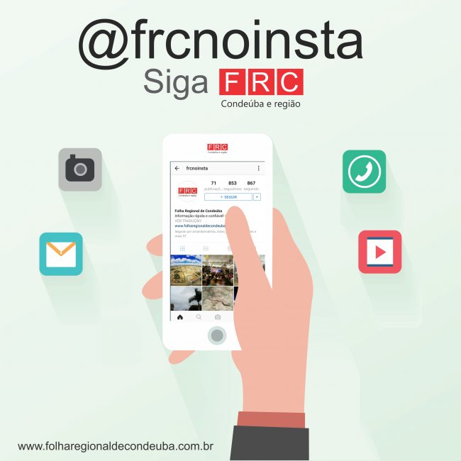 Siga o perfil do Folha Regional de Condeúba no Instagram: @frcnoinsta