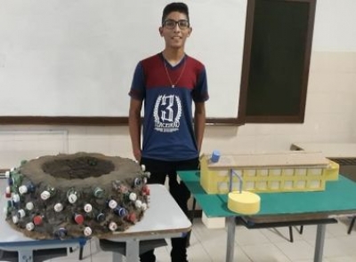 Estudante de Caculé ganha prêmio nacional por produzir reservatório sustentável de água