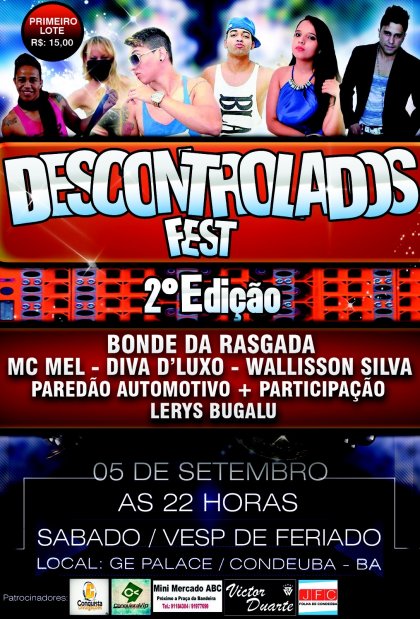 Eventos: Descontrolados Fest 2ª Edição acontecerá em Condeúba